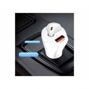 Set 2 in 1 Incarcator auto cu Casca bluetooth - Img 3