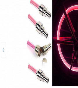 Set 2 Lumini LED Pentru Ventil Cauciuc, Lumina Roz cu , Senzor de Miscare - Img 6