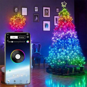 Banda LED RGB 10 metri are APLICATIE TELEFON si TELECOMANDA inclusa - Img 1