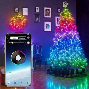 Banda LED RGB 10 metri are APLICATIE TELEFON si TELECOMANDA inclusa