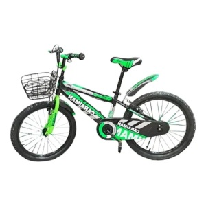 Bicicleta CARAIMAN 20BJV, Verde cu Frana, Cosulet inclus, Pentru Baieti / Fete de 7-12 ani
