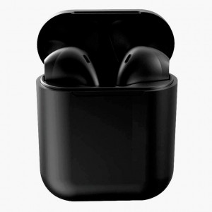 Casti Wireless InPods 12 EarBuds Bluetooth 5.0 Bass Boost pentru IOS si Android Negru - Img 2