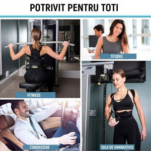 Corset pentru corectarea coloanei, Postura Corecta, Suport toracal si lombar, Bretele ajustabile, Unisex - Img 4