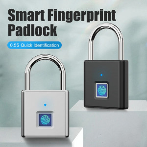 Lacăt Smart cu Amprenta, Fingerprint Lock, cu incarcare USB, Ip 65 - Img 3