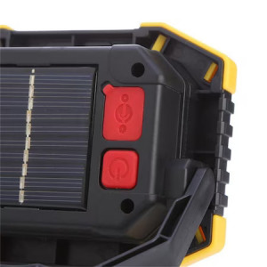 Lampa de lucru LED tip Proiector WDR, 2 LED-uri COB de mare putere, cu Panou solar, ideala pentru garaj, camping, rulota, terasa - Img 4