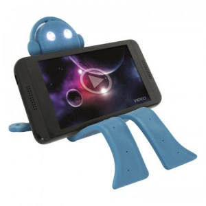Lanterna Pentru Citit, Suport Telefon/Accesorii, Lumina Alba, Albastru, 16 x 8.5 cm