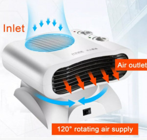 Mini Aeroterma JL-NOVA, FH-103A cu Termostat adjustabil 2000w - Img 4