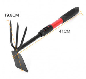 Mini Sapaliga Multifunctionala cu Grebla, 3 dinti, pentru Gradinarit - Img 2