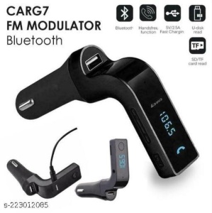 Modulator FM cu bluetooth, hands free, CAR G7, Negru - Img 3