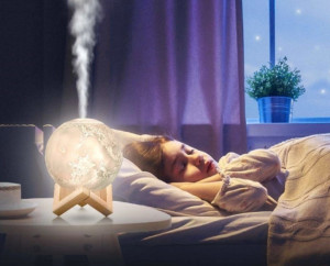 Moon 2 in 1 umidificator si lampa de veghe Moon Lamp Humidifier, - Img 7