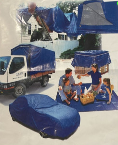 Prelată Impermeabila de Protectie 3 x 4 m, Albastra - Img 6