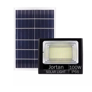 Proiector Led JORTAN cu Panou Solar si Telecomanda 100W, IP 66