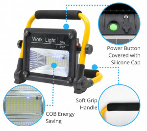 Proiector Solar 50W, IP67, cu Suport Ajustabil - Img 5