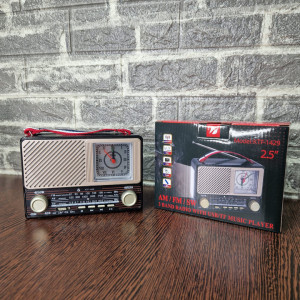 Radio Portabil KTF 1429, FM/AM/SW Bluetooth Port USB/TF Lanterna Antena Telescopica Ceas Retro Style - Img 5