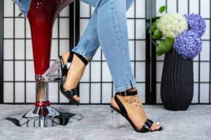 Sandale cu toc 7-GL 7836A BLACK R3/2/1