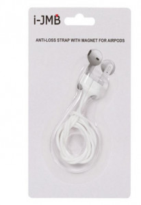 Snur Anti Pierdere, pentru Apple AirPods, prindere magnetica, Alb - Img 3