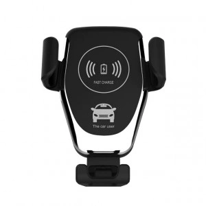 Suport telefon auto cu incarcare wireless 10W cu Prindere in Grila de Ventilatie, Negru