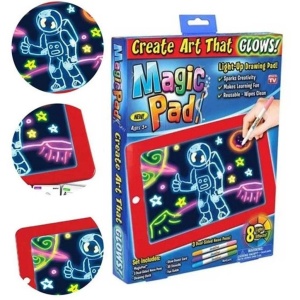 Tableta reutilizabila Magic Pad Light Up 3D Glows pentru copii