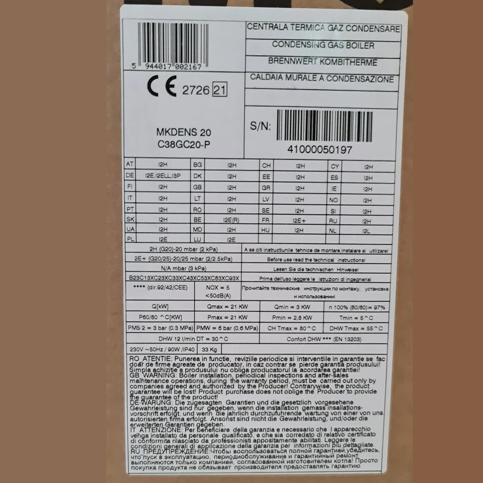Centrală Motan MKDens 20-P | 20 kW Condensare | Termix