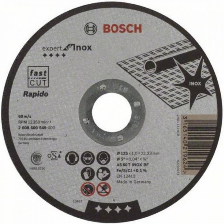 Disc Bosch 125 x 1 taiere inox
