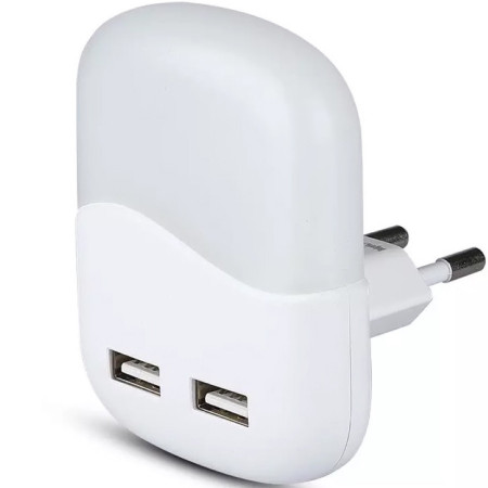 Lampa veghe patrata cu Senzor 3000K cu 2 USB VT-84
