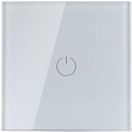 Intrerupator simplu sticla touch VT-5111 alb