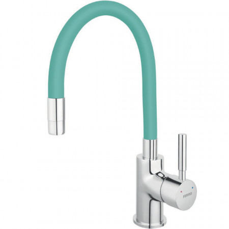 Standing sink Mixer Zumba mint with flexible spout