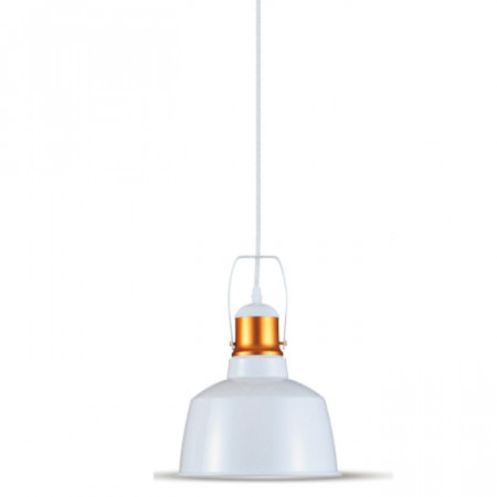 Aluminium Shade Pendant VT-7422 E27 white