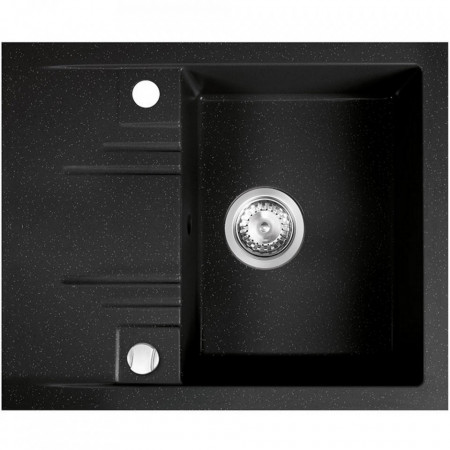 Single kitchen Sink Mezzo II 58x48 cm graphite shine