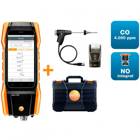 Flue gas analyzer (O2, CO up to 4,000 ppm) testo 300 Set 1