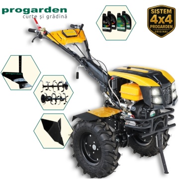🚜 Pachet Motocultor 18CP ProGarden Campo 1873 + Plug Arat - Termix