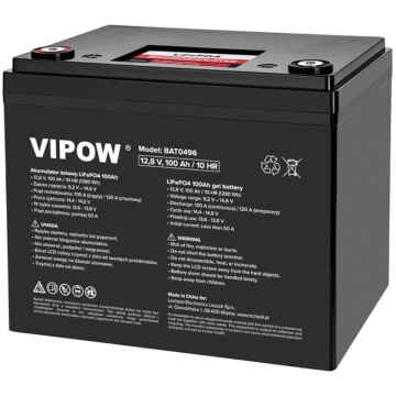 Acumulator LiFePO4 12.8V 100Ah cu BMS Vipow BAT0496 | Termix