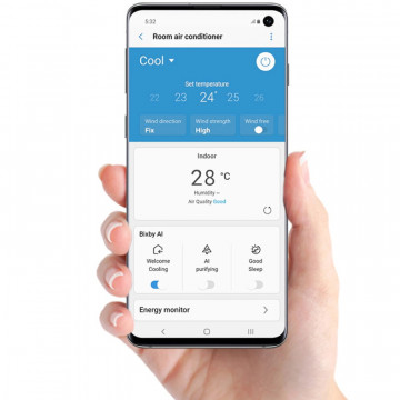 control de pe telefon auto-curatare Aer conditionat Samsung Wind-Free Comfort