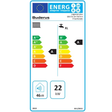 eticheta energetica Centrala termica Buderus Logamax plus GB172-24i T50 R H