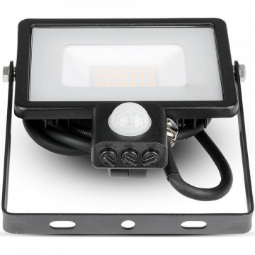 detalii Reflector LED SMD 20 W 6400 K IP65 cu senzor miscare V-Tac VT-20-S negru