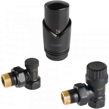 Set Cap Termostatic Ferro ZTM31BL Negru cu Ventil | Termix
