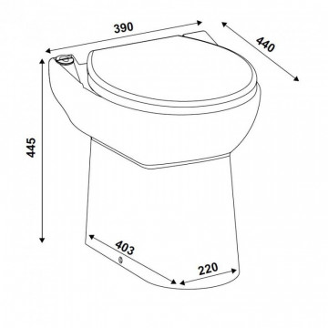 dimensiuni WC Sanicompact C43 Dual Flush