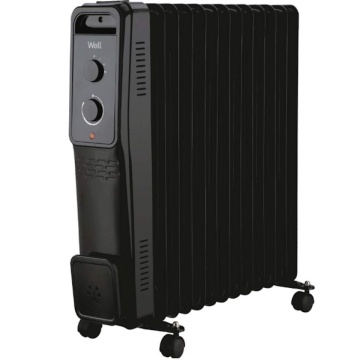 Well 13-Fin Electric Oil Radiator 2500W Black | Termix