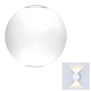 💡 Aplică LED Rotundă V-TAC VT-836 Albă, 6W, IP65 - Termix