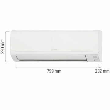 dimensiuni unitate interioara Aparat aer conditionat Mitsubishi Electric MSZ-DW25VF MUZ-DW25VF
