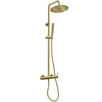 Ciriculus Rainfall set Ferro with mixer, brushed gold