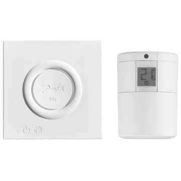 Danfoss Ally Starter Pack (014G2440) - Kit Încălzire Inteligentă: Gateway Zigbee și Termostat Radiator