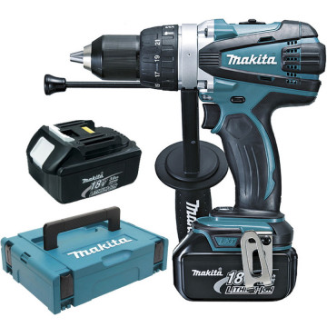 Makita DHP458RFJ - Mașină Găurit cu Percuție 18V, 91Nm, 2 x 3Ah | Termix
