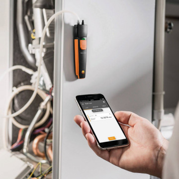 masurare cu Manometru diferential testo 510 i cu Bluetooth si App pentru mobil