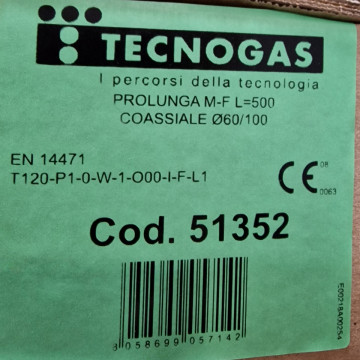 Prelungire MF Kit evacuare gaze arse admisie aer Tecnogas 51352