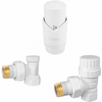Set Cap Termostatic Ferro ZTM31WH Alb cu Ventil | Termix.ro