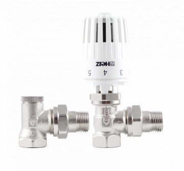 Set termostatic Herz cu robinet termostatic, cap termostatic Project si robinet de retur DN15 1/2"