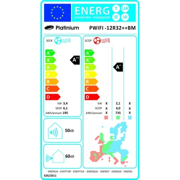 eticheta energetica Platinium Black Mirror PWIFI-12R32++BM