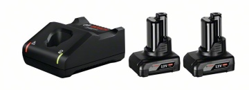Bosch GAL12V-40 + 2xGBA12V, Incarcator rapid Li-Ion 18V,6Ah ,Acumulatori Li-Ion 12V, 4Ah