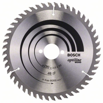 Bosch Panza ferastrau circular Optiline Wood, 190x30x2mm, 48T